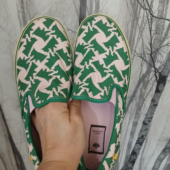 Green and Pink Slip-On Sneakers - Picture 5 of 5
